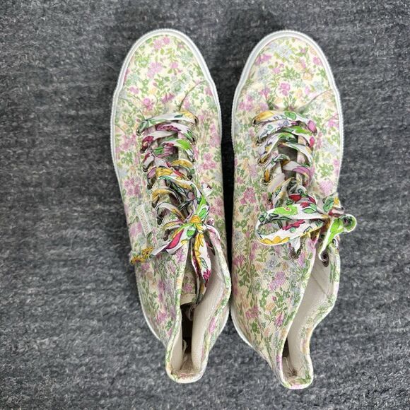 Loveshackfancy X Superga Floral High Top Sneakers Women 10.5 Floral Strawberry - Picture 10 of 16